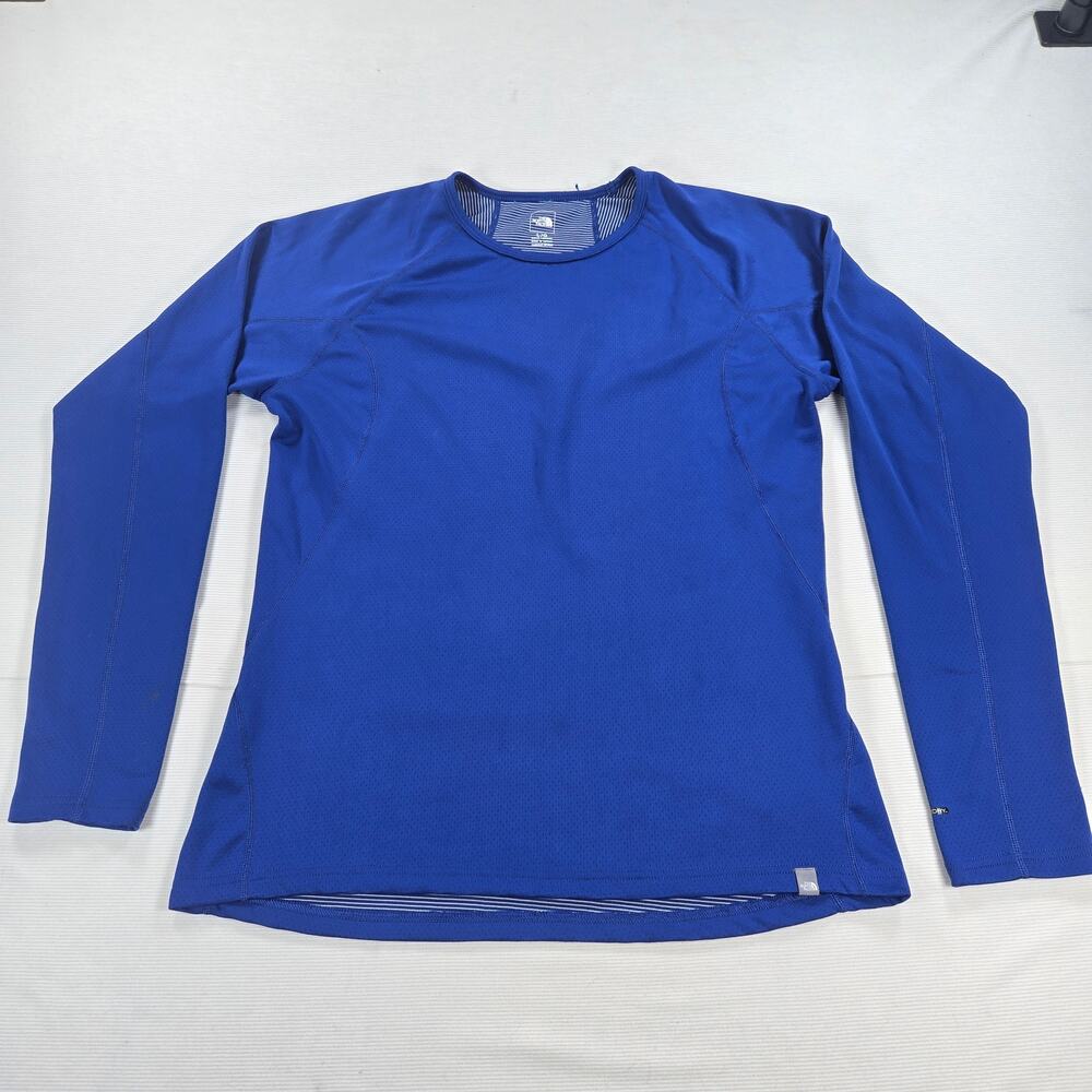 The North Face Blue Long Sleeve Base Layer Crewneck T Shirt Men's Size Large